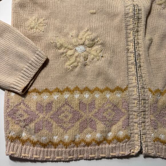 VTG 90s SML Sport Women's Knit Cardigan Sweater Granny Cottagecore Y2K Retro M - Picture 6 of 6